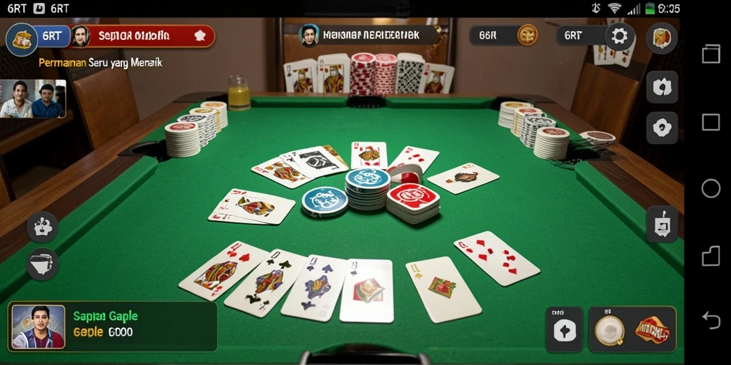 Gameplay seru Gaple dengan teman-teman di 6RT.
