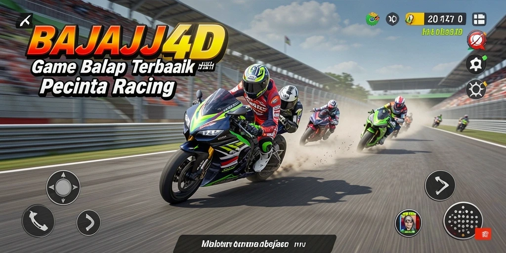 Tampilan gameplay yang mendebarkan dari BAJAJ4D di lintasan balap.