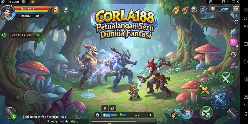 Tangkapan layar gameplay CORLA188 yang menampilkan eksplorasi dunia menakjubkan.