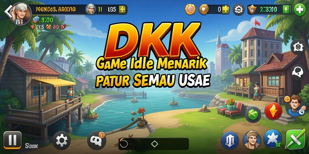 Gameplay DKK menampilkan pengelolaan sumber daya yang menarik.