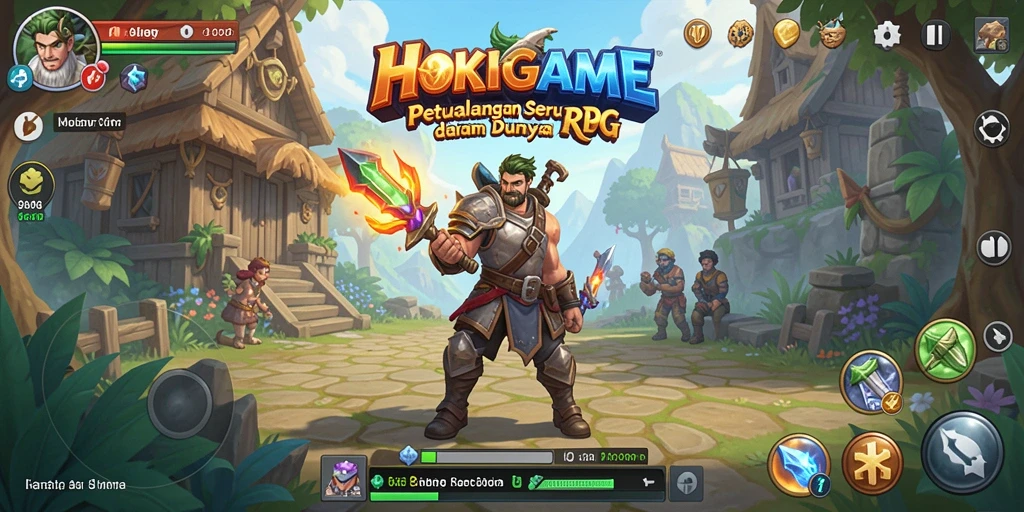 Tampilan gameplay RPG yang seru dan mendebarkan di HOKIGAME.