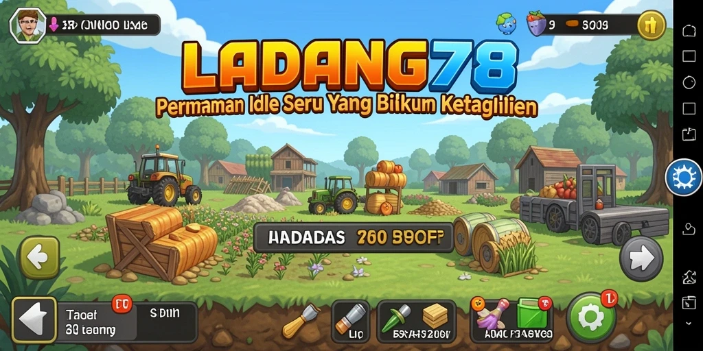 Tampilan gameplay LADANG78 yang menawan dan penuh warna.