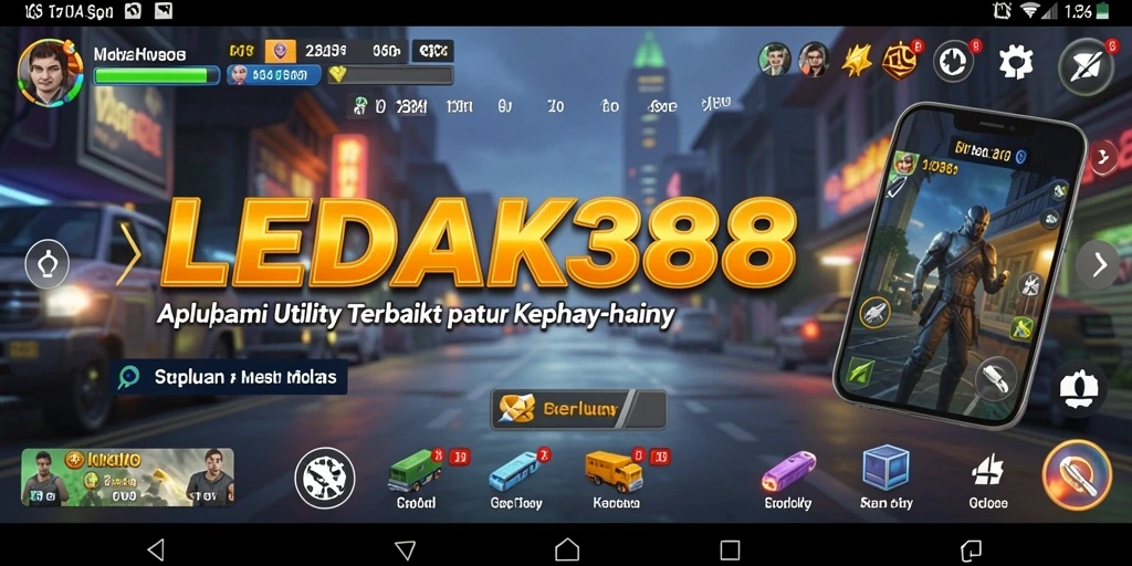 Tampilan antarmuka aplikasi LEDAK388 yang intuitif dan user-friendly.