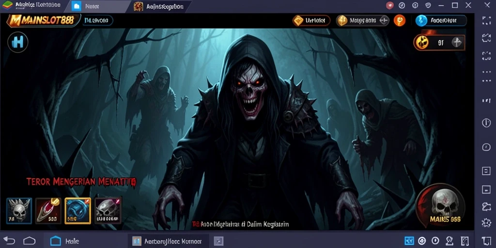 Tangkapan layar utama MAINSLOT88 memperlihatkan suasana mencekam saat menjelajahi tempat angker.