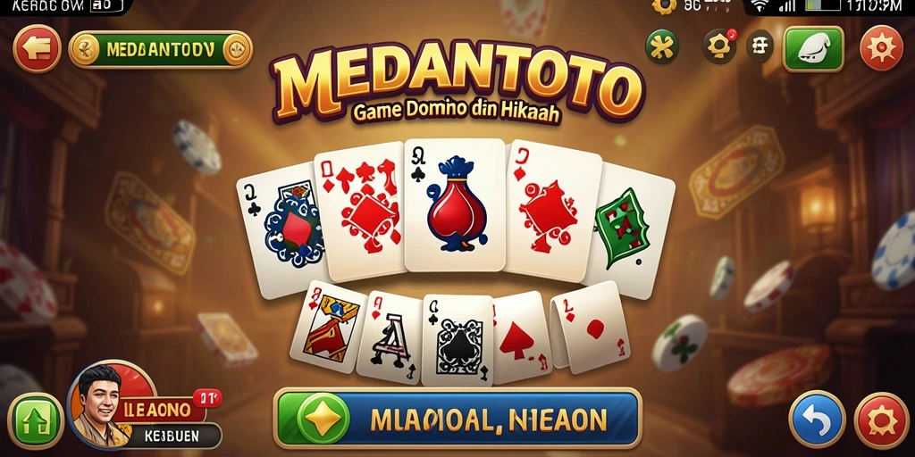 Tampilan seru gameplay domino di MEDANTOTO.
