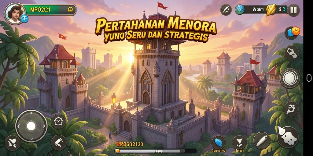 Tangkapan layar MPO2121 menunjukkan aksi pertahanan menara yang intens.