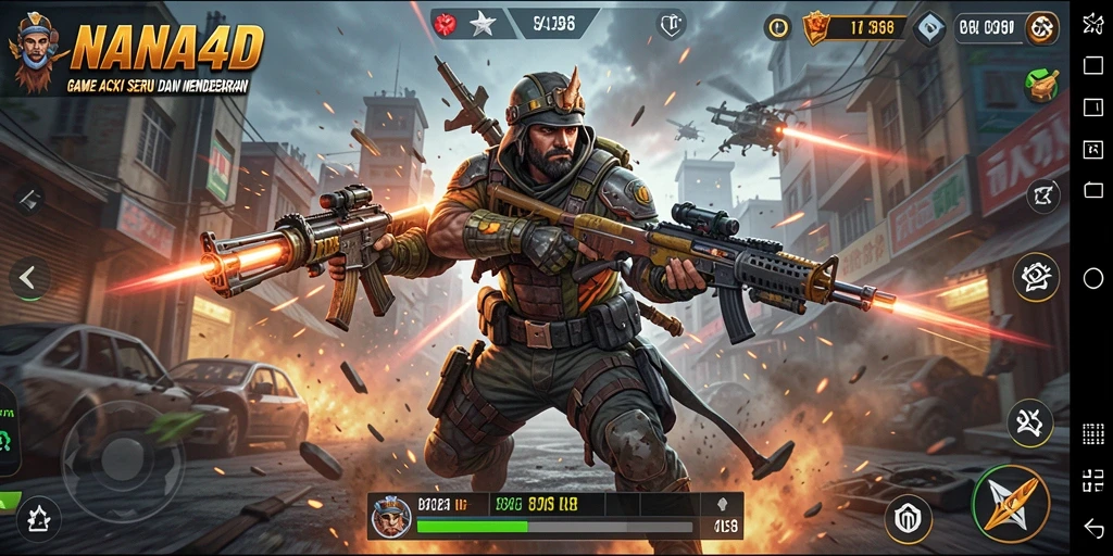 Tangkapan layar gameplay NANA4D yang penuh aksi dan ketegangan.