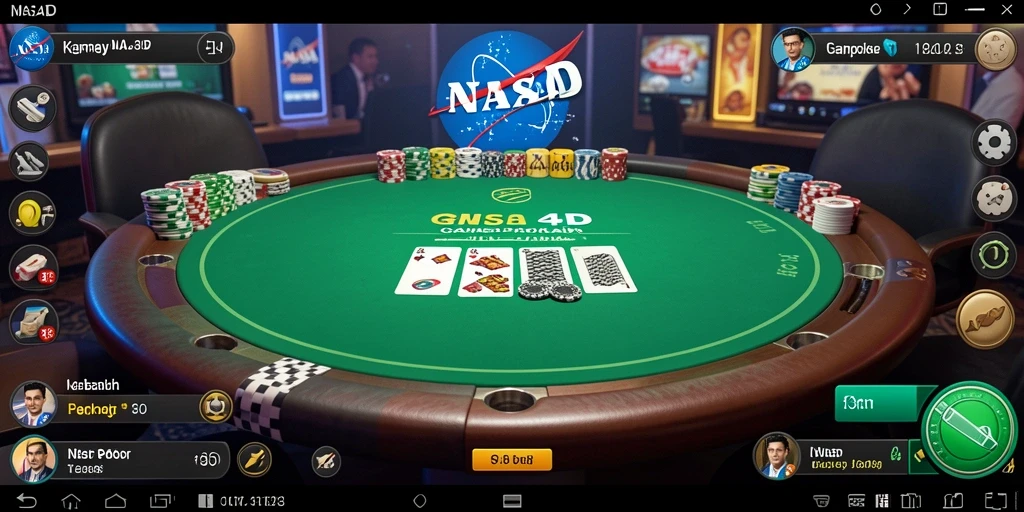 Screenshot gameplay <strong>NASA4D</strong> menampilkan momen seru dalam permainan poker.