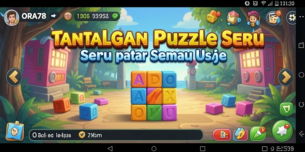 Tampilan gameplay ORA78 dengan puzzle menarik yang menantang.