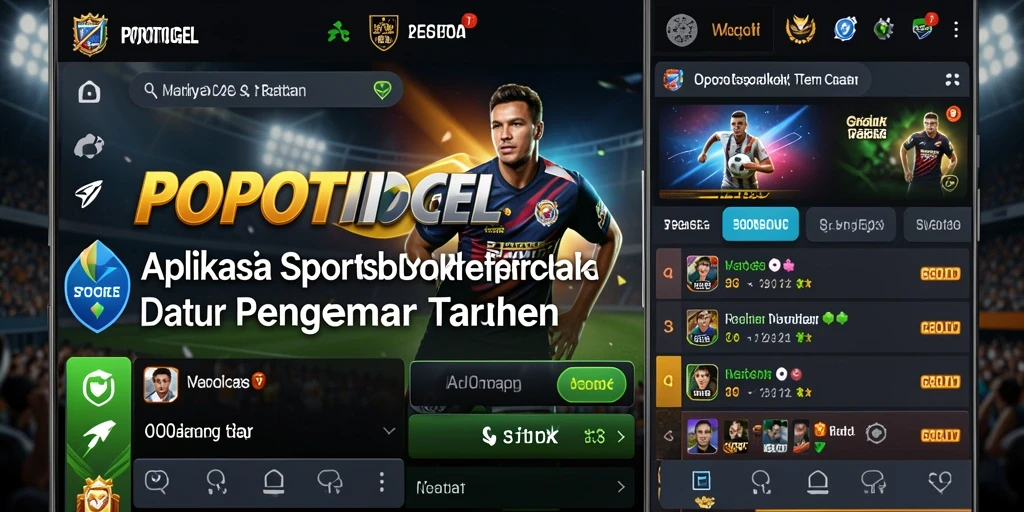Screenshot utama POPOTOGEL menunjukkan antarmuka taruhan olahraga yang menarik.