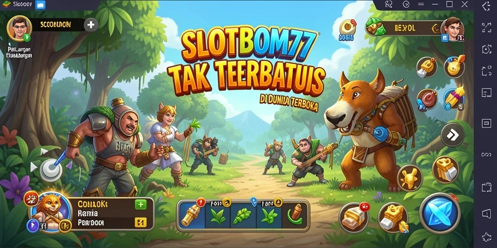 Gameplay menakjubkan SLOTBOM77 di dunia terbuka.