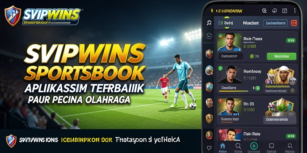 Tampilan menarik aplikasi SVIPWINS saat melakukan taruhan olahraga.